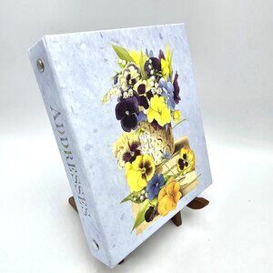 Hallmark bastin address book Pansies Refillable Binder Pansy 7" Nature